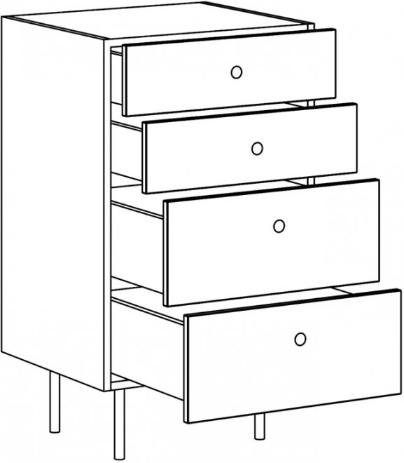 Комод Frida 4 ящика принт background