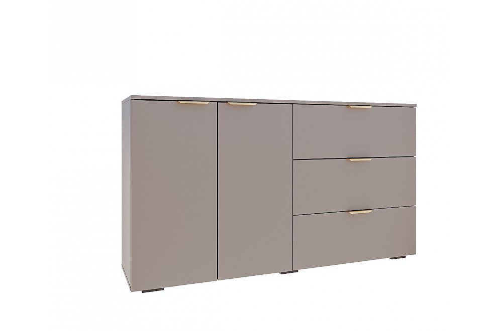 Комод Голд Бостон глиняный / серый ЛДСП