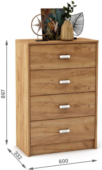 Комод Имидж-604 дуб золотистый