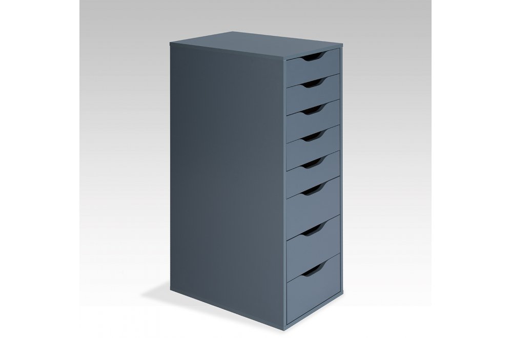 Комод Ингар 8 серый / бирюзовый