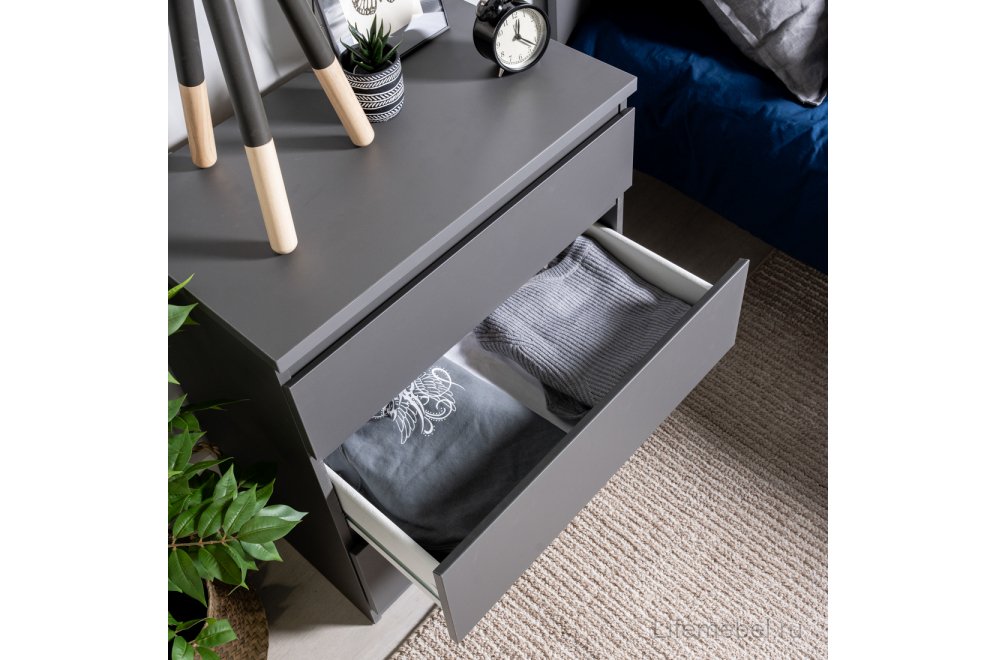 Комод Кастор 3 ящика серый