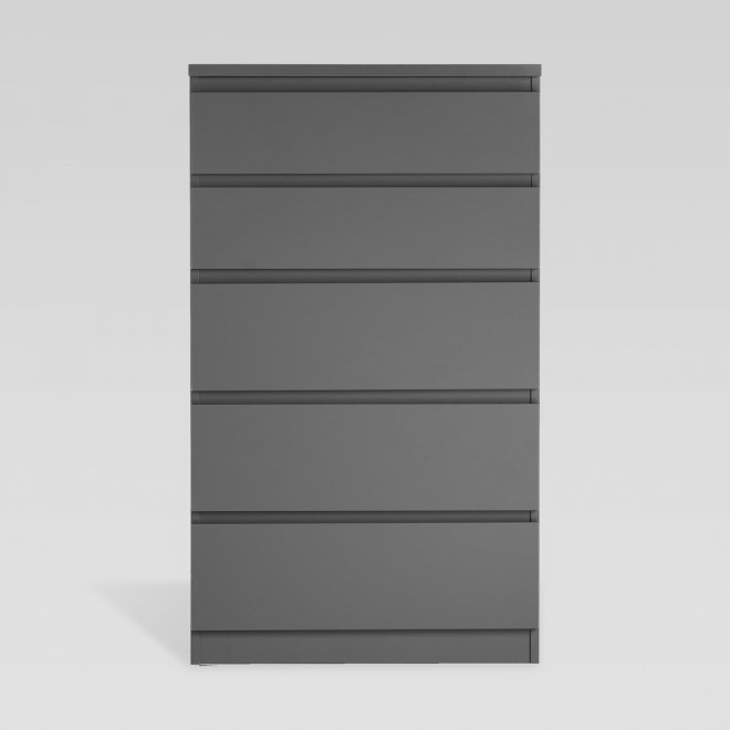Комод Кастор 5 ящиков серый