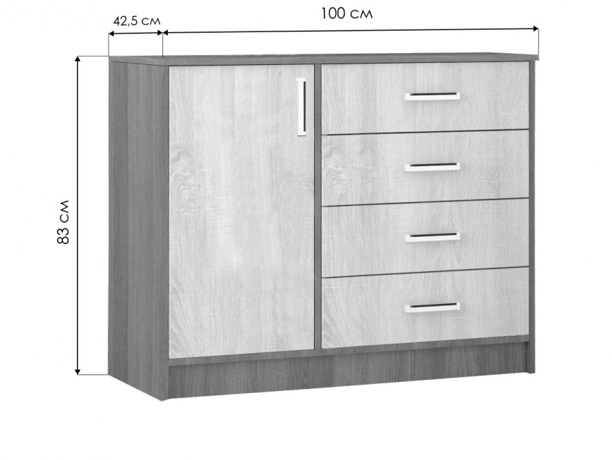 Комод Катрин-6 белый