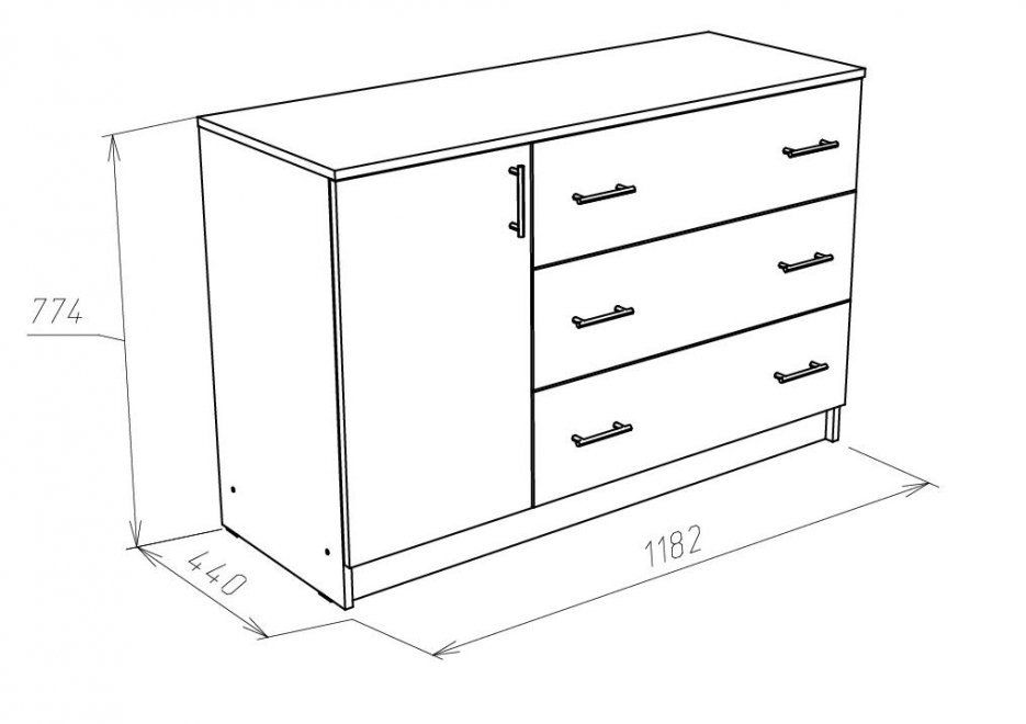 Комод Хай-тек 1200 венге