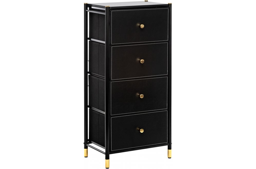 Комод Хайди 4 ящика черный
