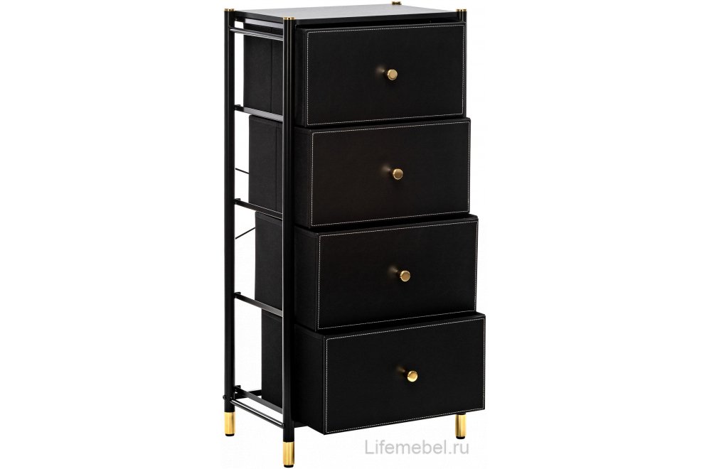 Комод Хайди 4 ящика черный