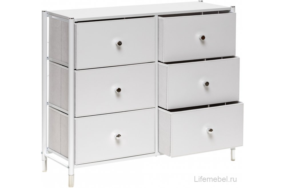 Комод Хайди 6 ящиков белый