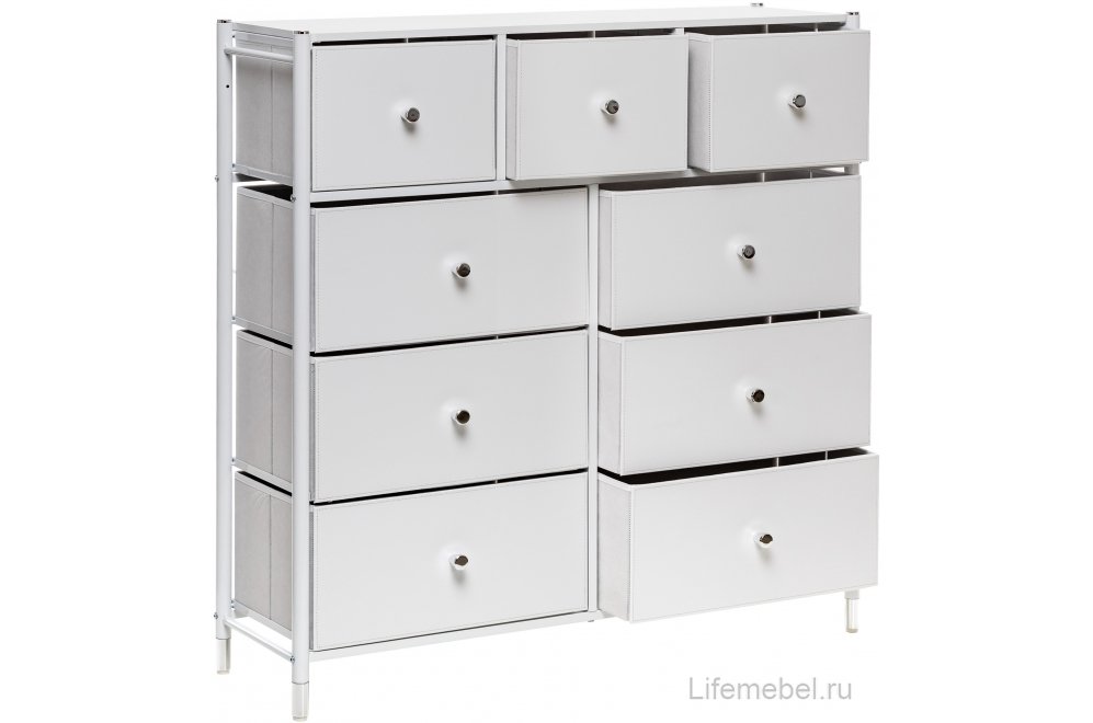 Комод Хайди 9 ящиков белый