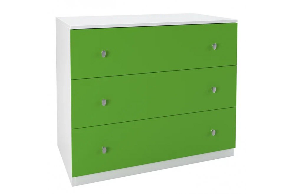 Комод Эстель белый / салатовый