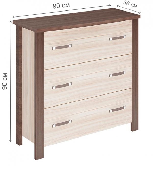 Комод КМД ШК шамони / карамель