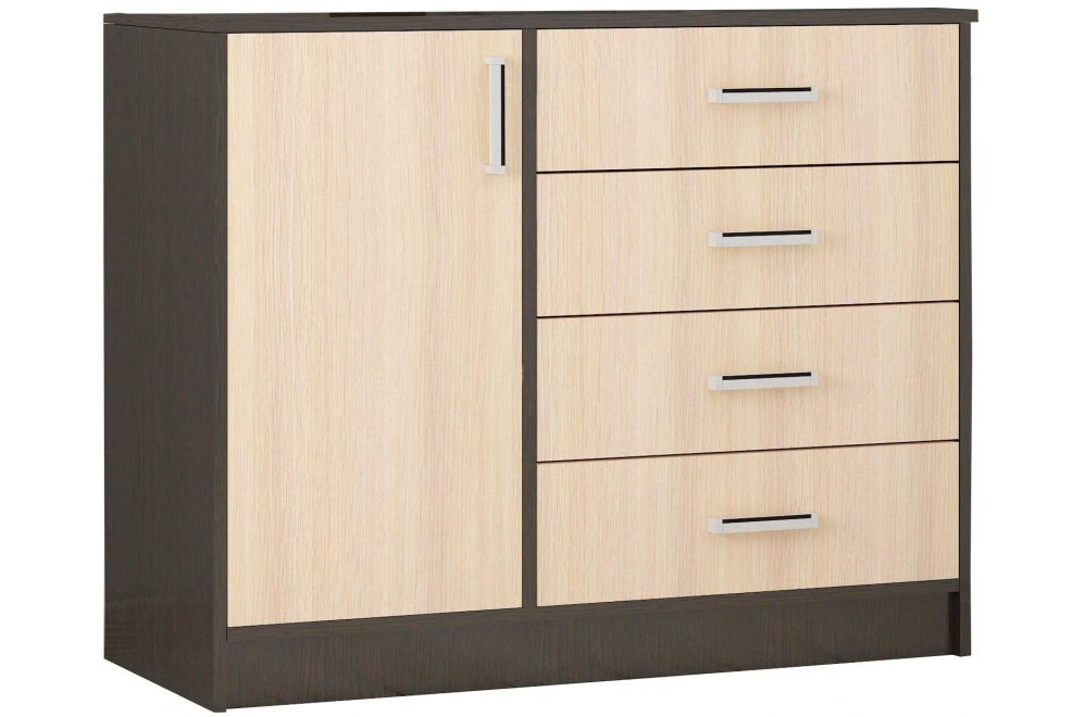 Комод Катрин 6 венге / дуб молочный  - Уцененный экземпляр