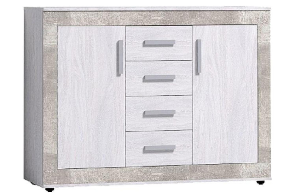 Комод Леон 366 ясень анкор светлый / ателье светлый