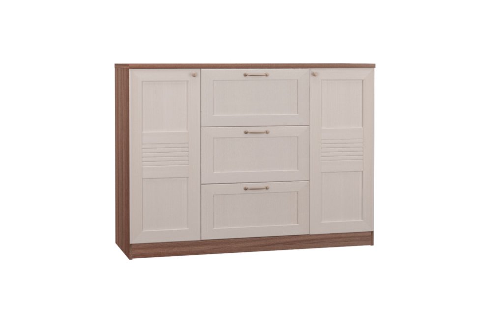 Комод Лестер темный ясень / бодега светлая