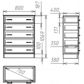 Комод Мебелеф-8