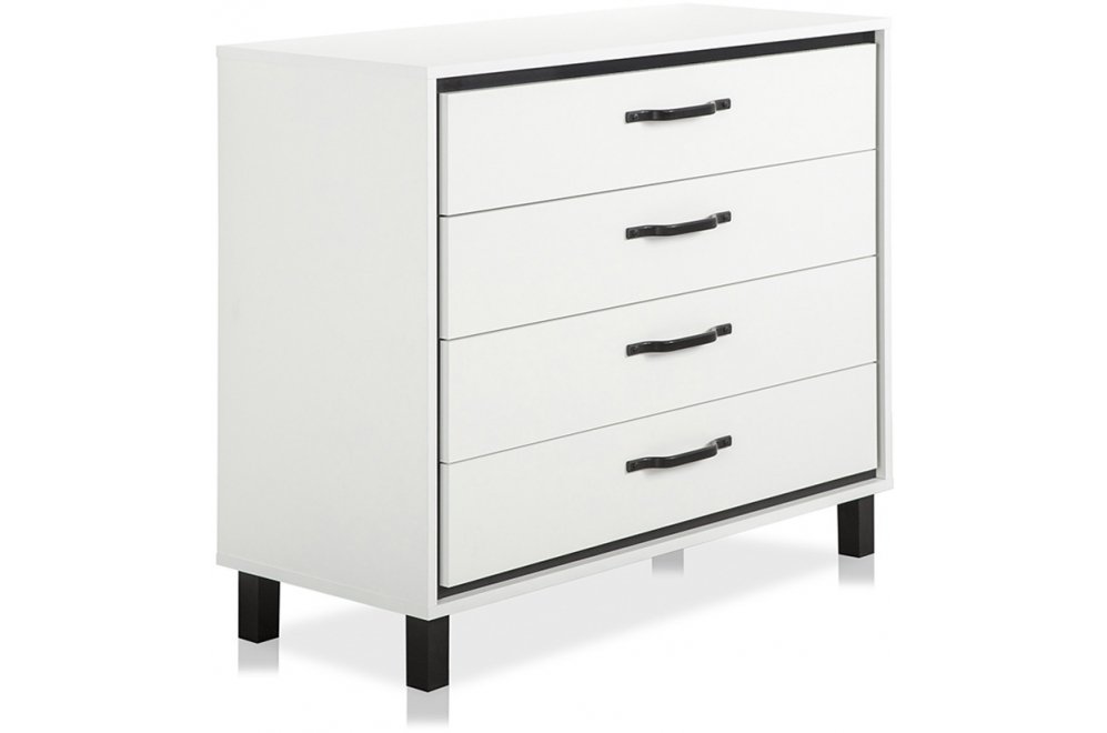 Комод Мельбурн 1408.М2 белый / черный