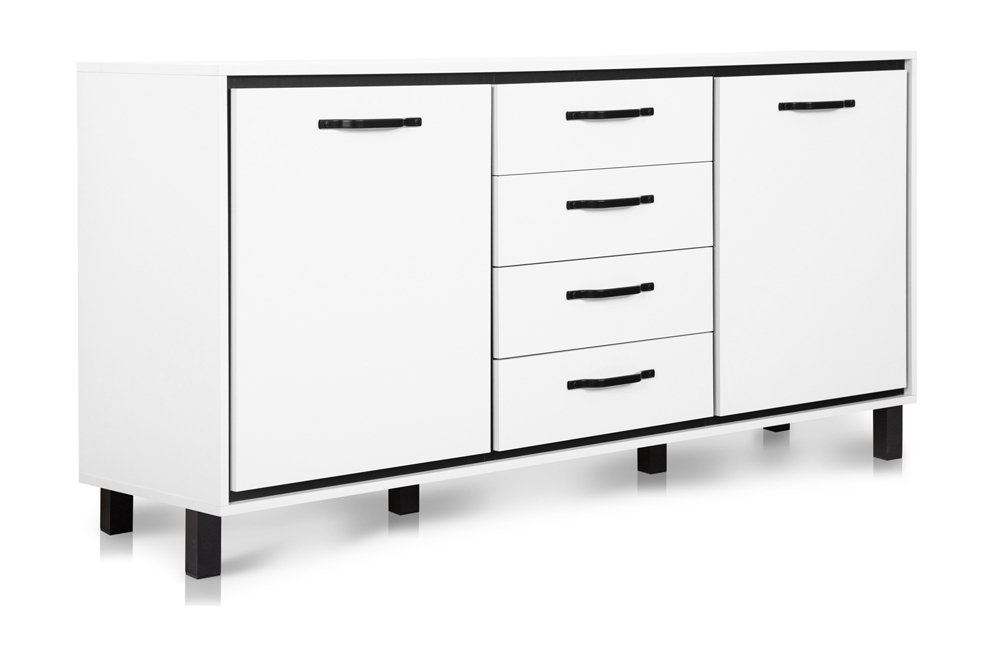 Комод Мельбурн 1409.М2 белый / черный