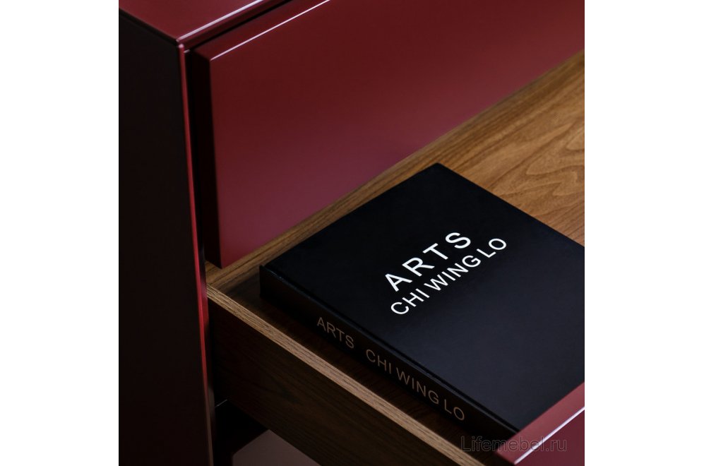 Комод Miramar тёмно-красный / черный