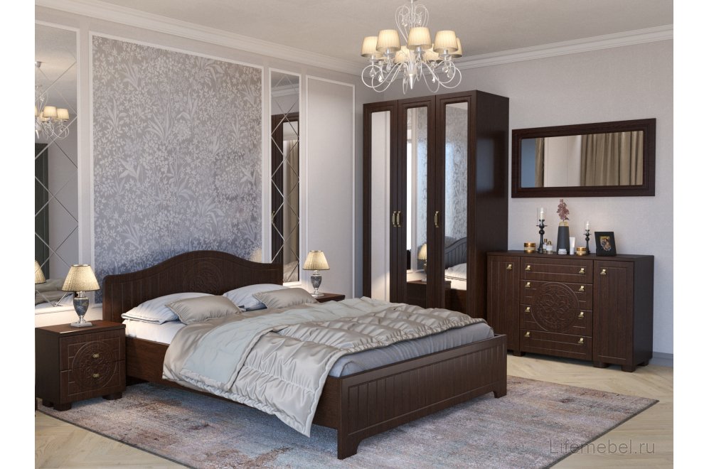 Комод Монблан МБ-36К венге / орех шоколадный