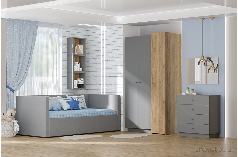 Комод МС Квадро К-1 графит