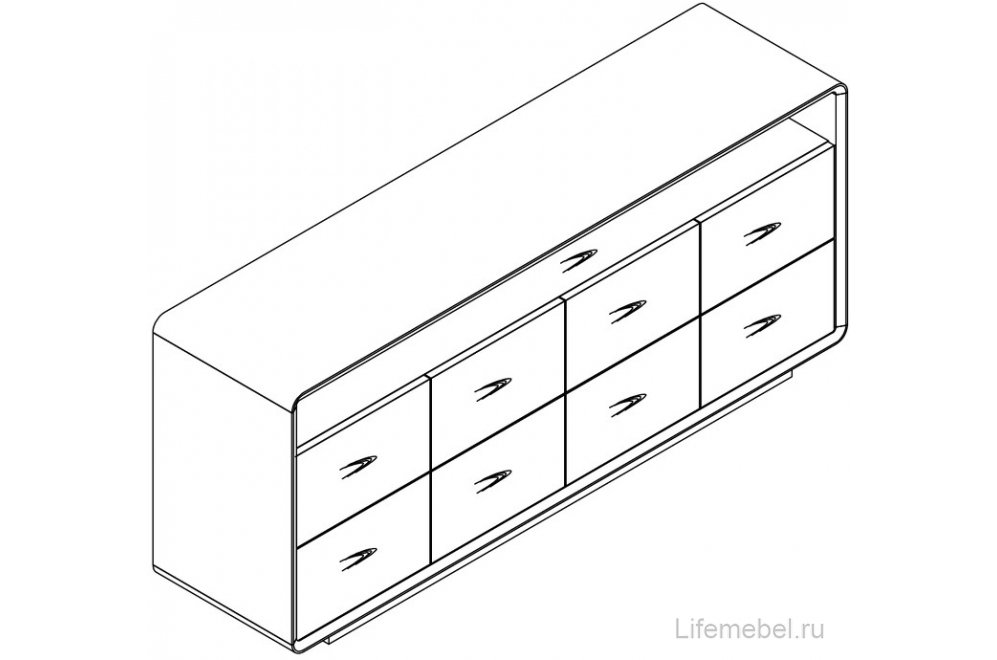 Комод Olimar серо-льняной (RAL 0757010)