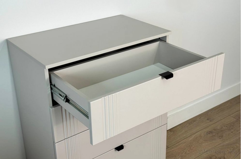 Комод Рич кашемир / фрапучино матовый / черный