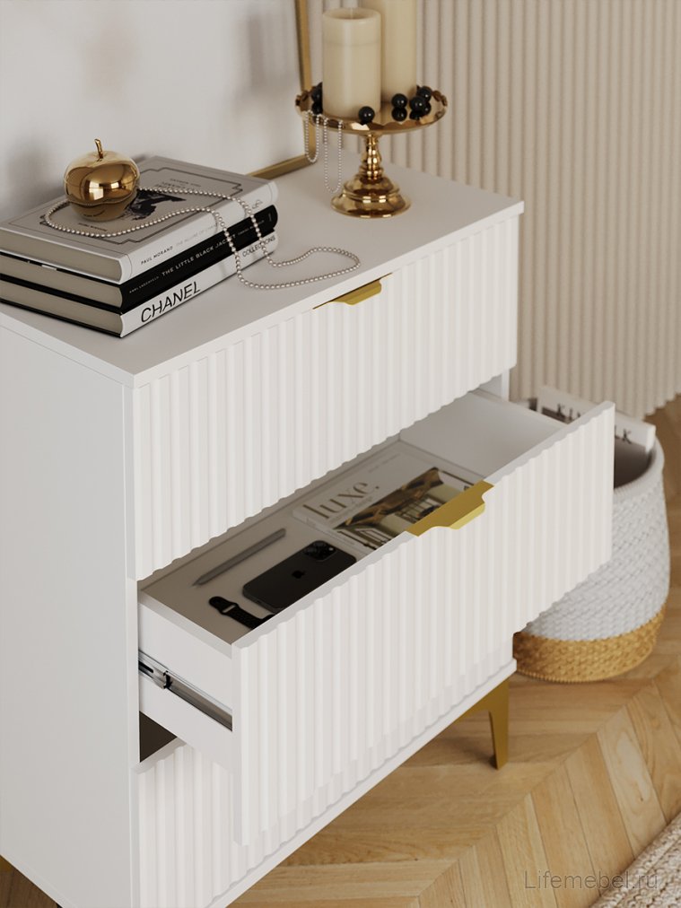 Комод ridberg andre 3Я белый / золото