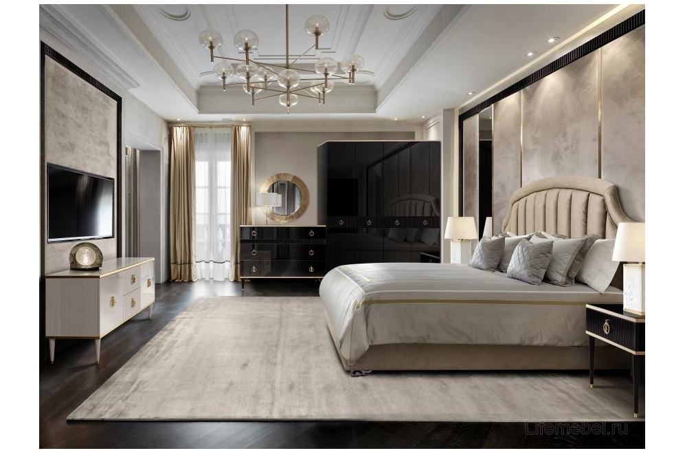 Комод Rimini Solo РМКМ-3S черный / золото