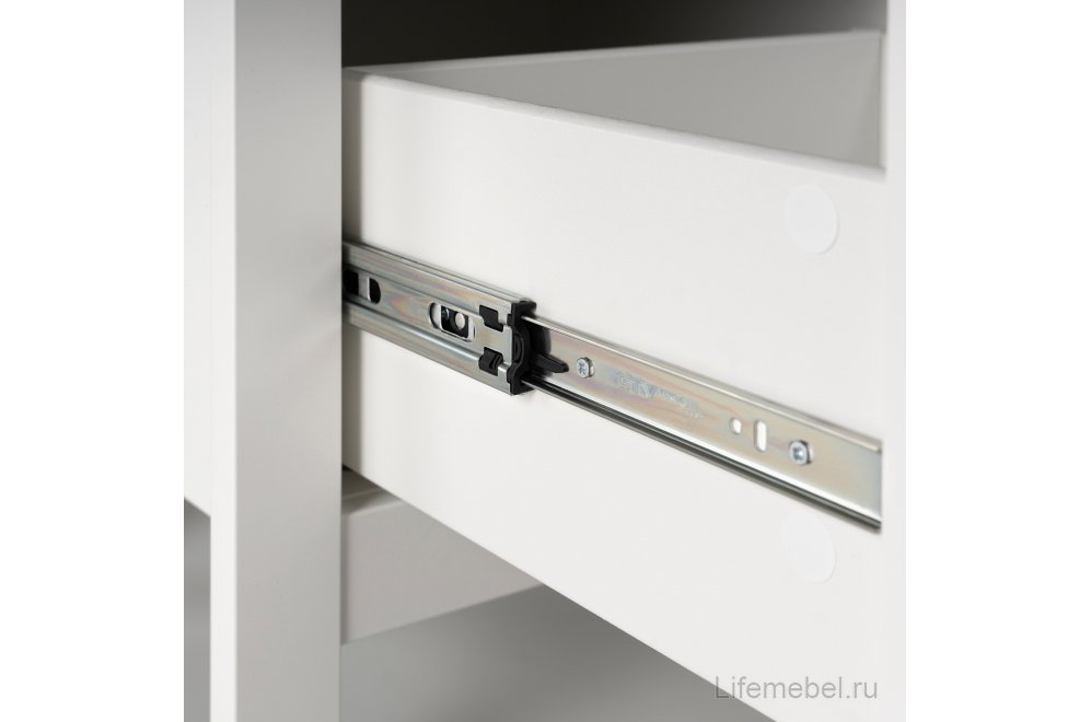 Комод Сага 3 ящика белый / ясень