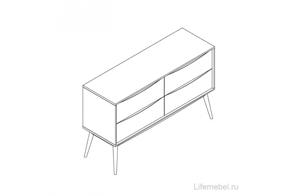 Комод Sevilla серый матовый / ореха