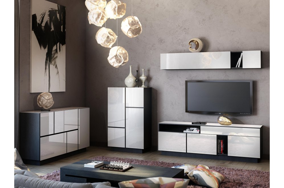 Комод MD 656.01.31 черный / белоснежный