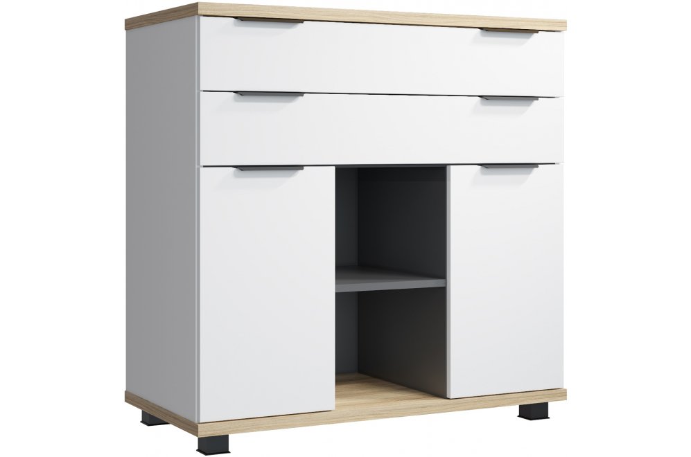 Комод Скайлайт СЛ-10К дуб блэквуд / белый / графит / меренга