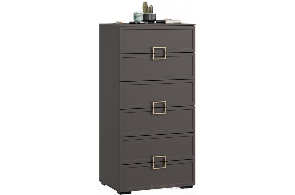 Комод Стелла серый вулкан / фон серый