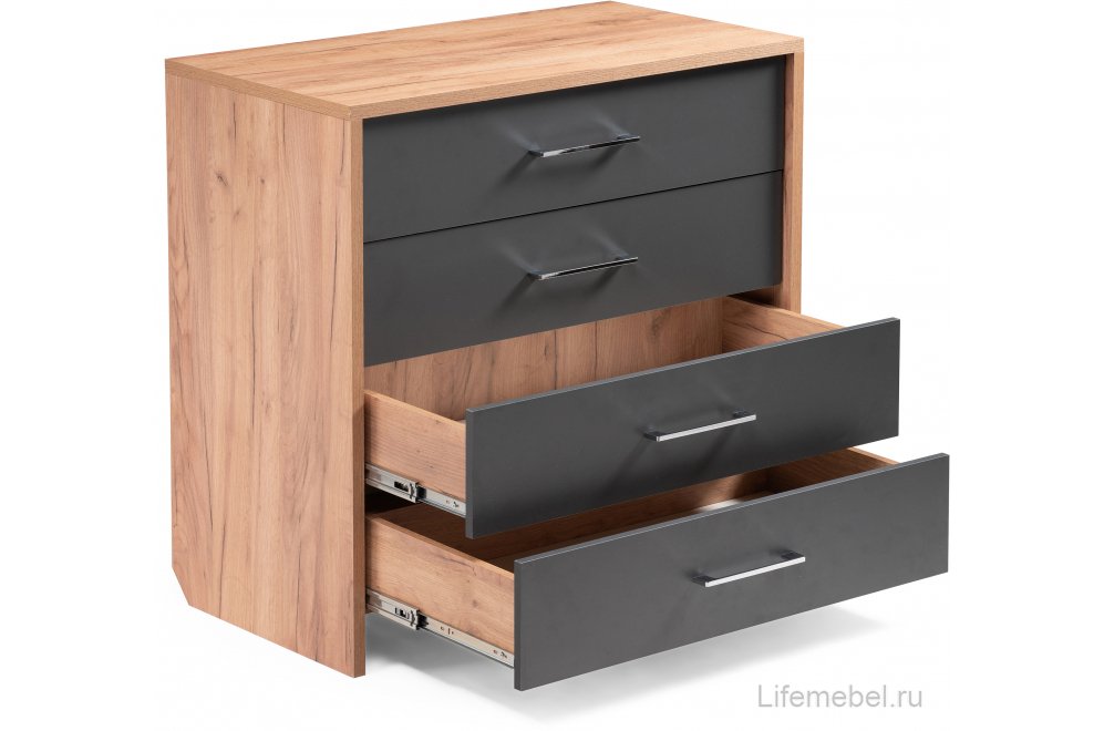 Комод Тхан дуб крафт золотой / антрацит