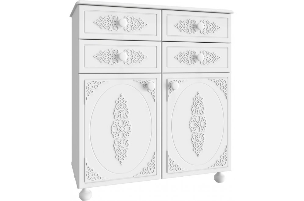 Комод Ассоль АС-18 белое дерево