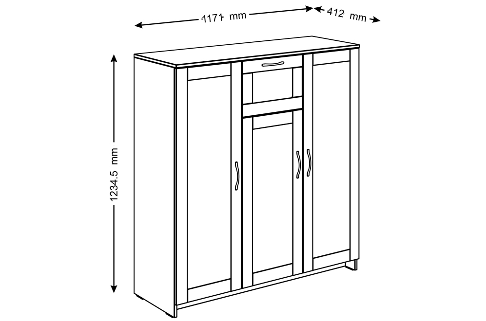 Комод Сириус 117х123 белый