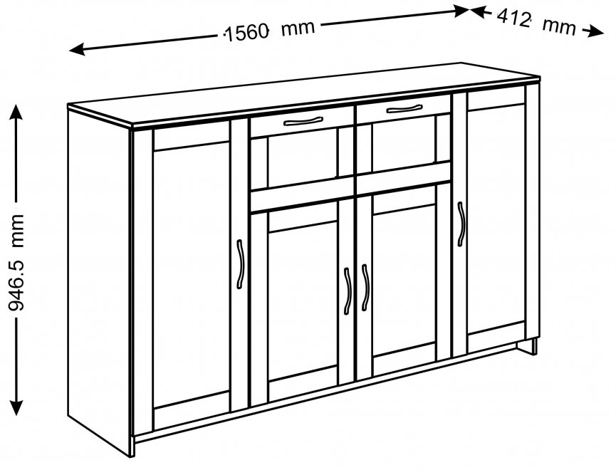 Комод Сириус 156х95 белый