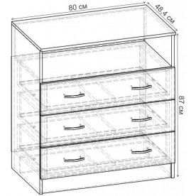 Комод Уют-2.5 К.057.800-01