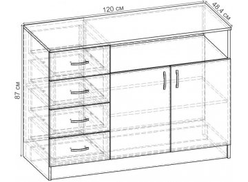 Комод Уют-3.11 К.078.1200-01