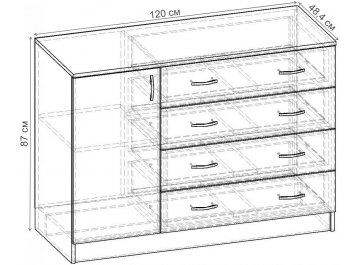 Комод Уют-3.3 К.070.1200-01