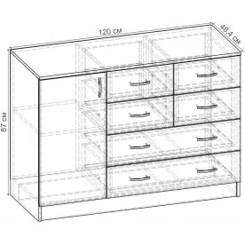 Комод Уют-3.5 К.072.1200-01