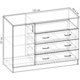 Комод Уют-3.7 К.074.1200-01