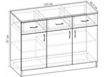 Комод Уют-3.9 К.076.1200-01