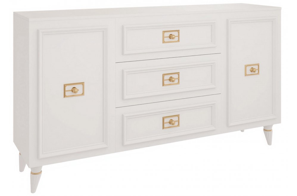Комод Валенсия ГВК-05 белый / золото