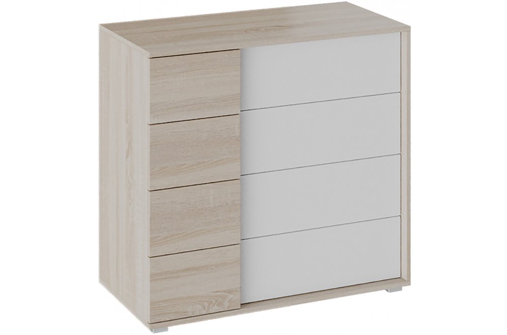 Комод Валери дуб сонома / белый ясень