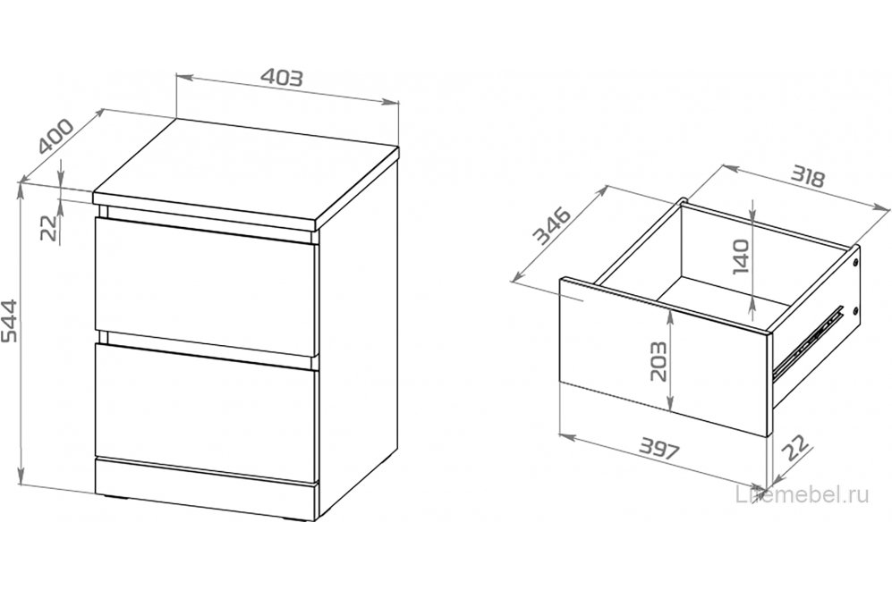 Комод Варма 2 серый