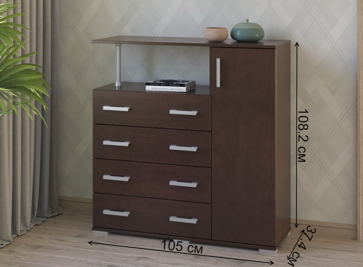 Комод Вента-10 венге правый