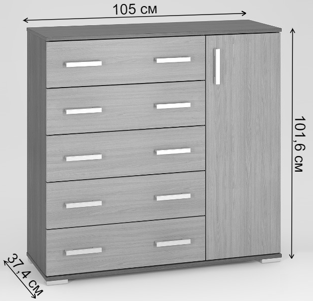 Комод Вента-35 дуб сонома