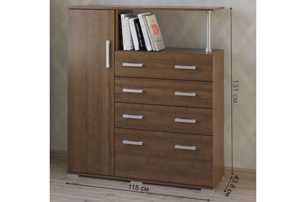 Комод Вента-9 орех левый