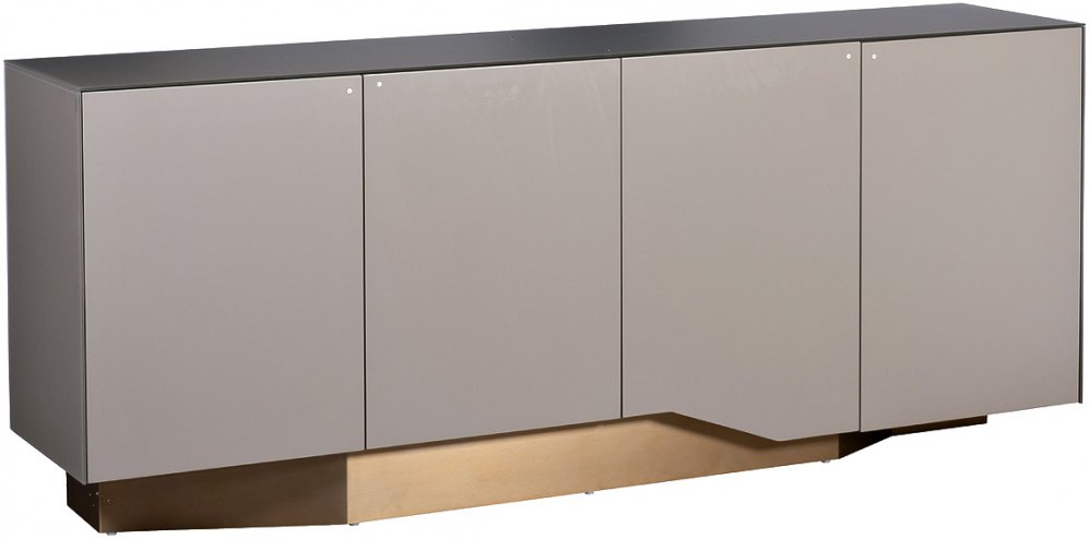 Комод Занна черный / глиняно-серый / золото