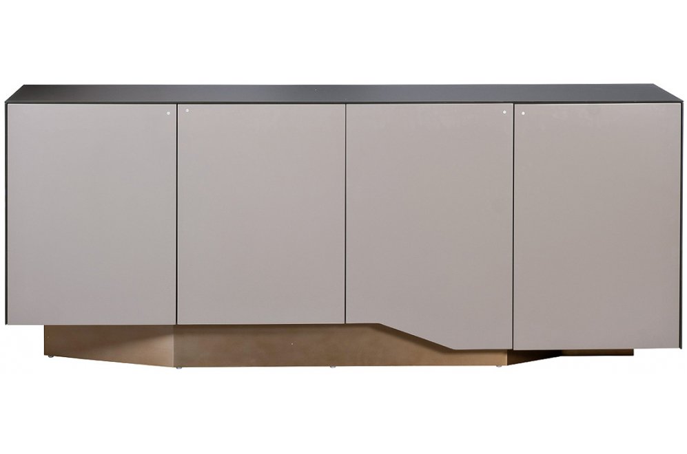 Комод Занна черный / глиняно-серый / золото